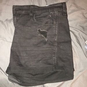 black shorts